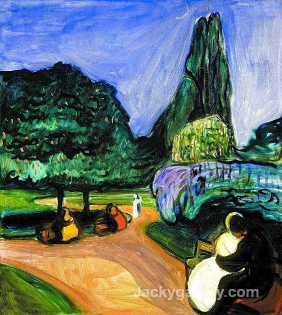 Summer Night in Studenterlunden by Edvard Munch paintings reproduction